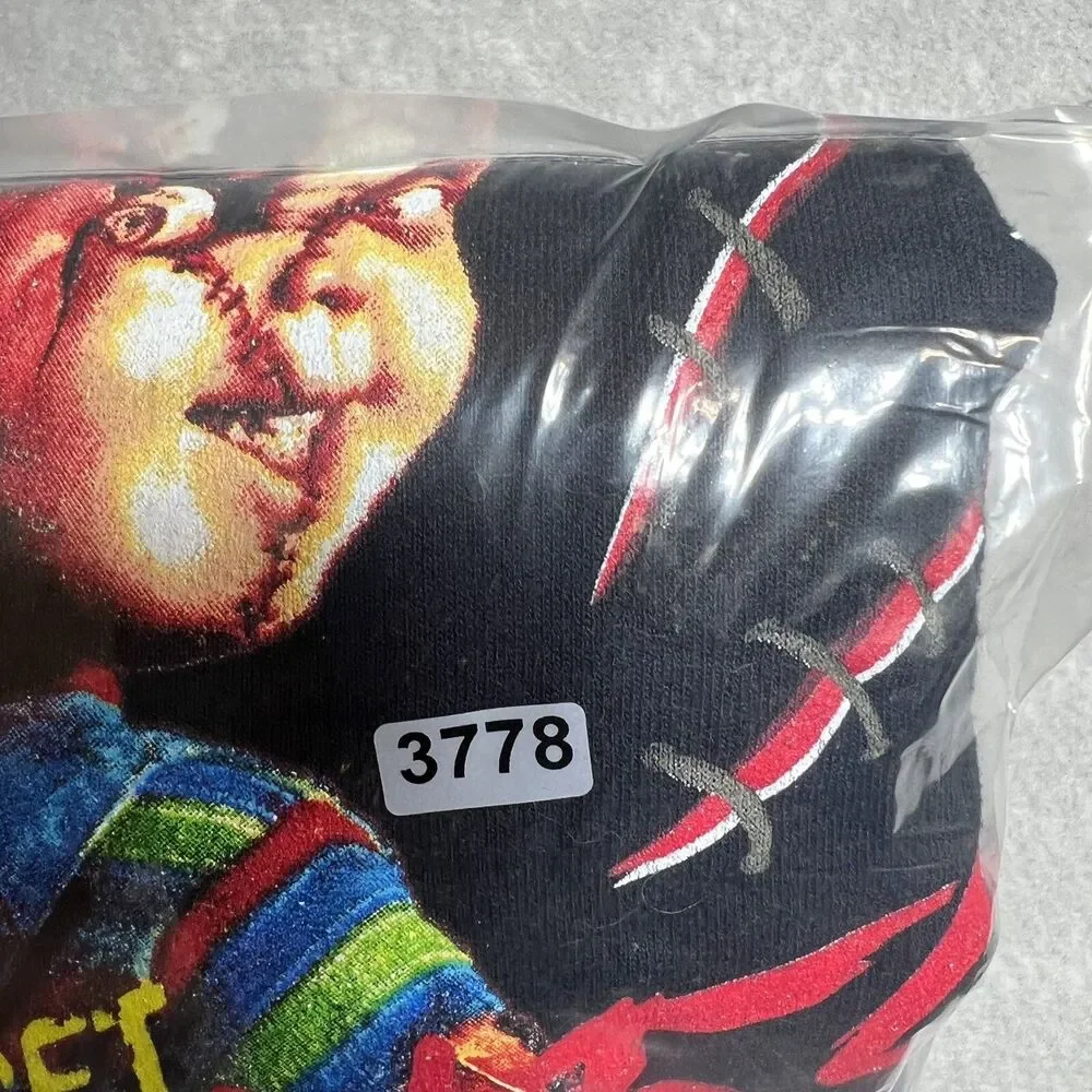 Universal Studios Hollywood Chucky SNITCHES GET STITCHES Men’s 2XL Black Hoodie